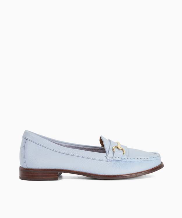 Glenny Blue - Wide Fit Snaffle Trim Loafers