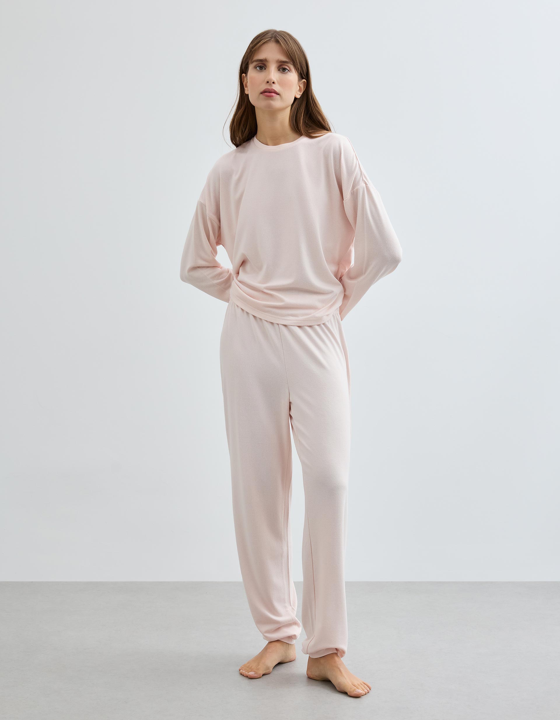 Pijama, Mulher, Rosa Claro