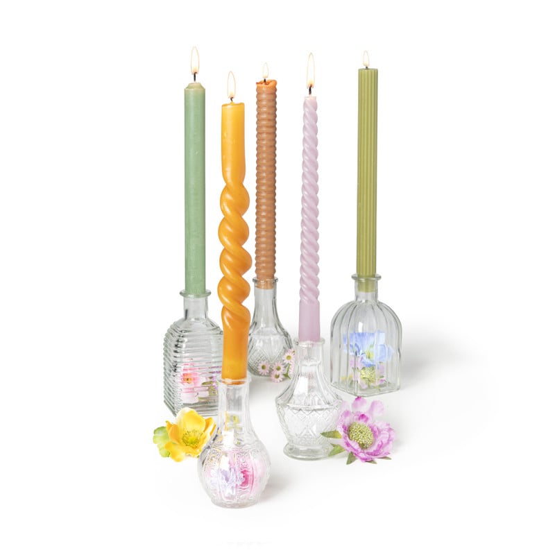 Twisted dinerkaars - okergeel - &Oslash;3x25 cm