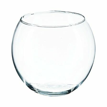 WAZON SZKLANY śr. 15 cm przezroczysty W KSZTAŁCIE KULI