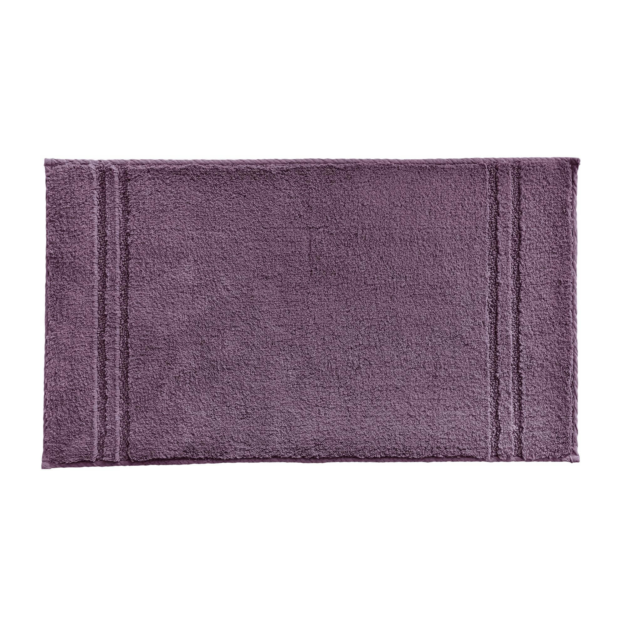 LIGNUS - Tapis de bain 60x60 violet raisin en coton