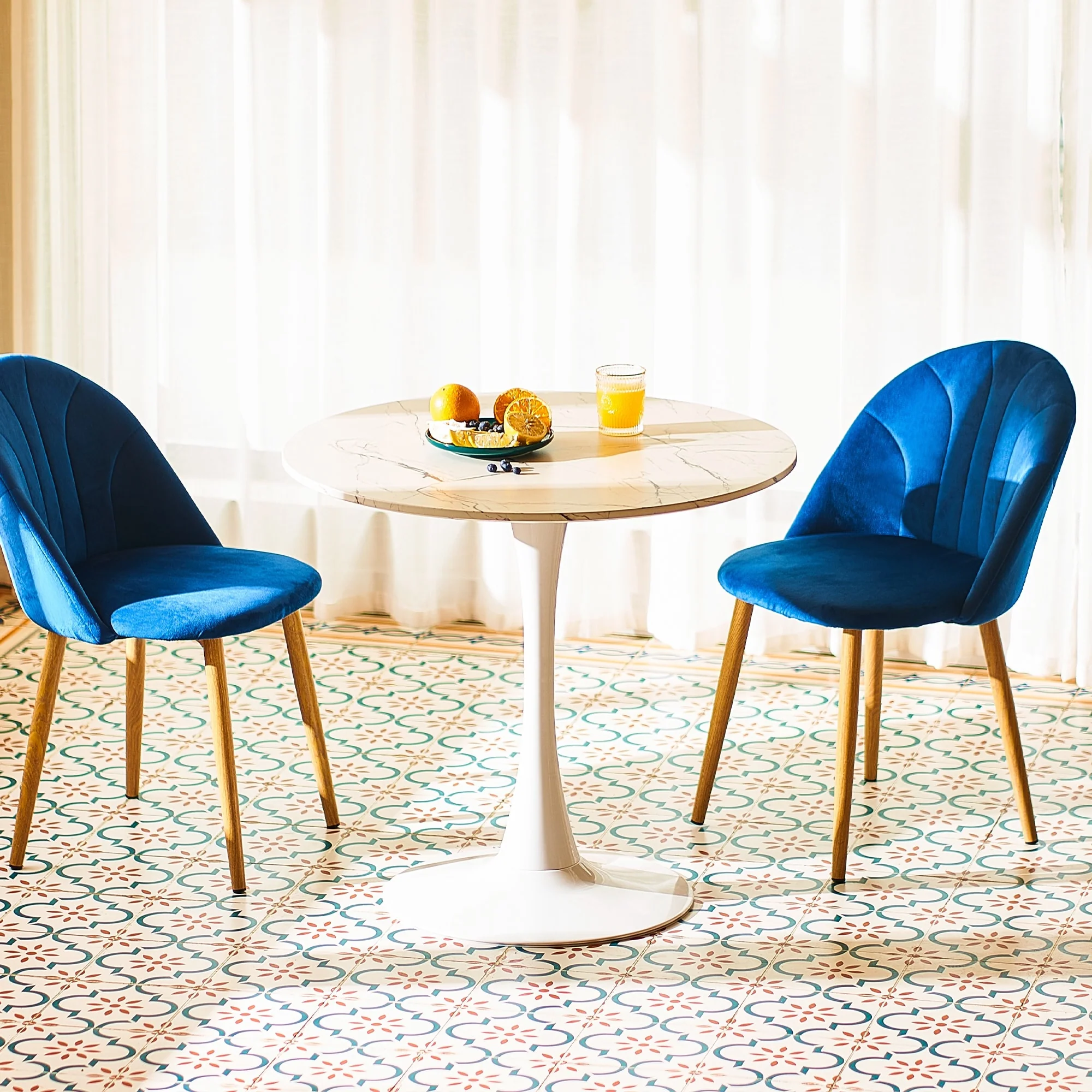 CO-Z 31.5 in Round Kitchen & Dining Table