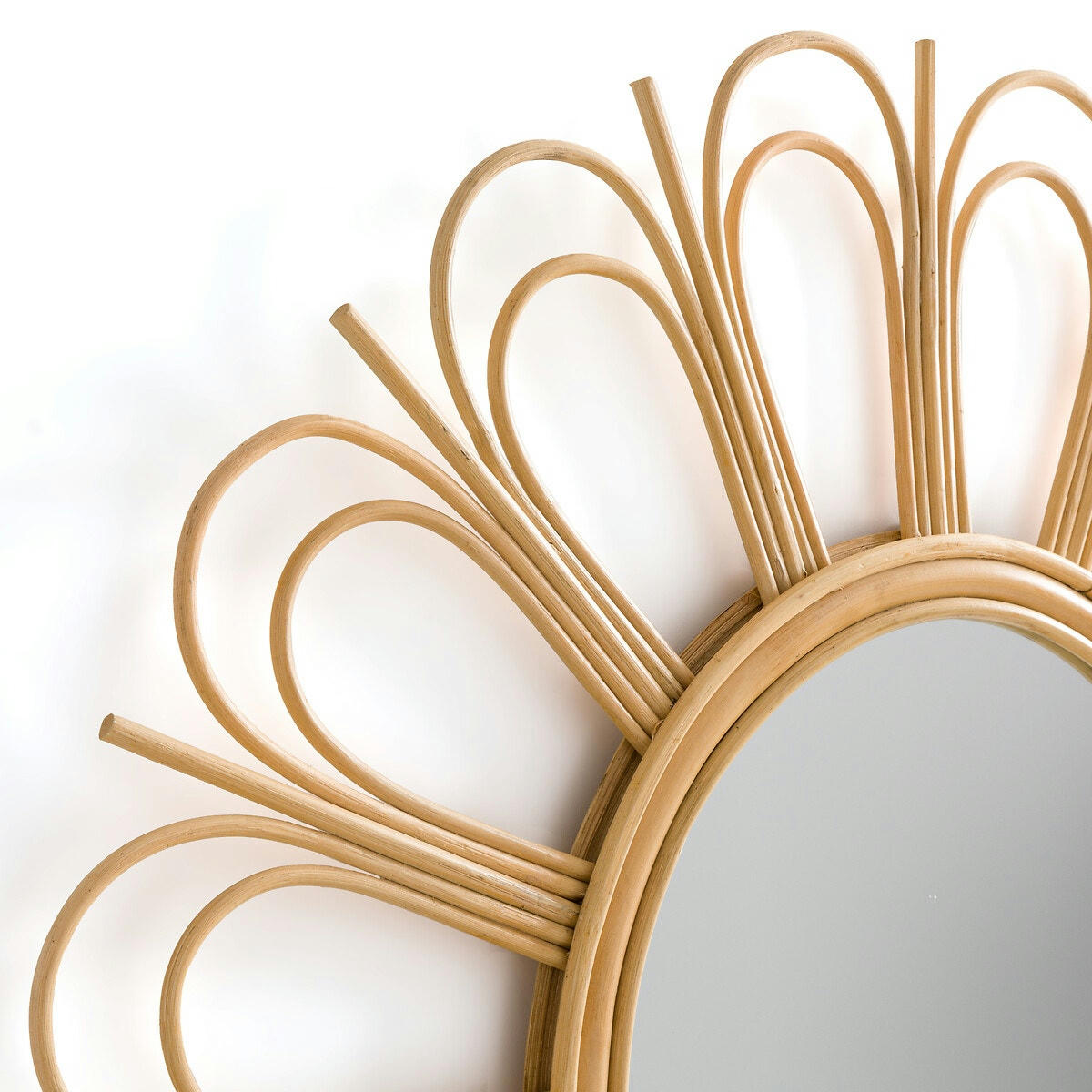 Miroir rotin forme marguerite Ø90 cm, Nogu