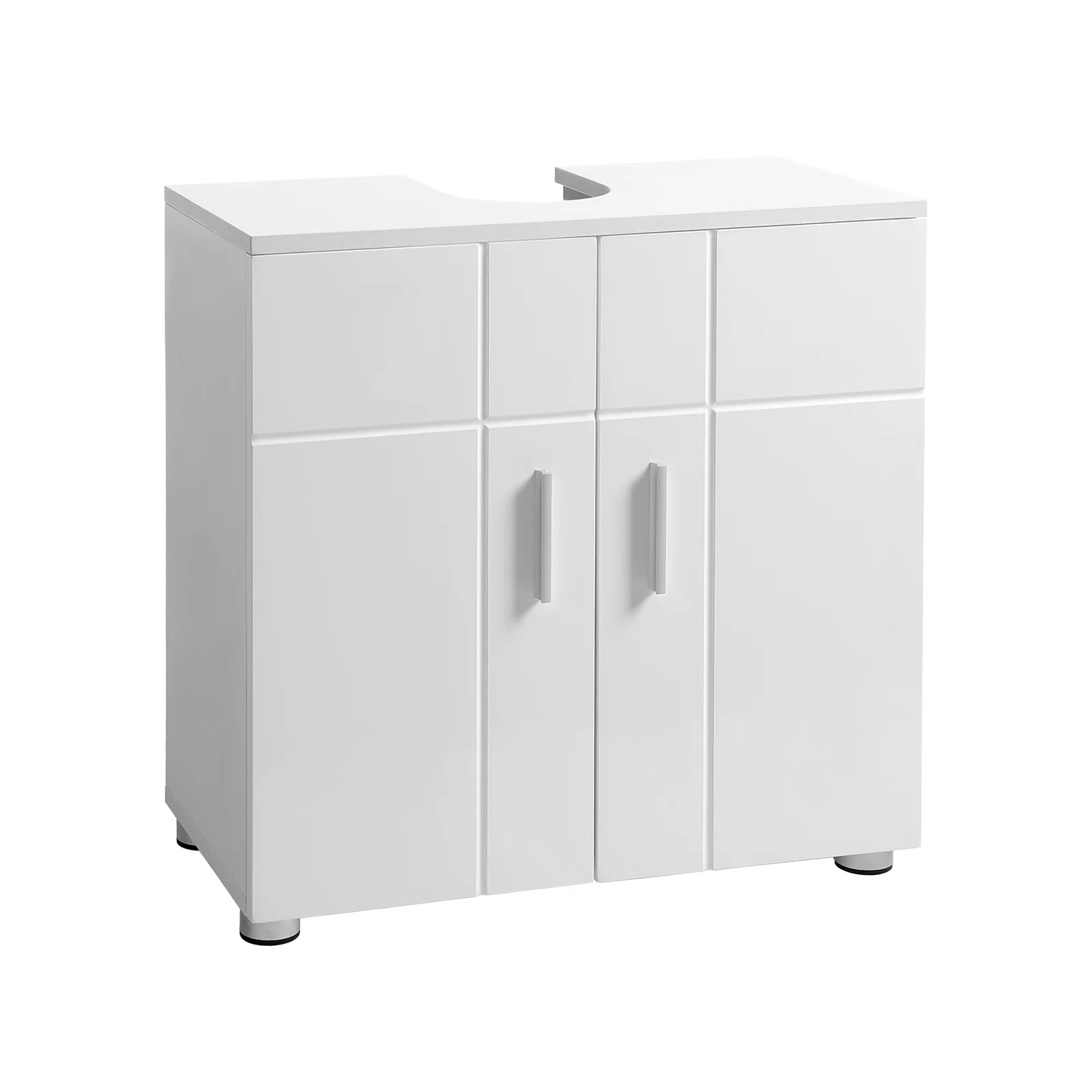 Meuble lavabo quadrillage blanc