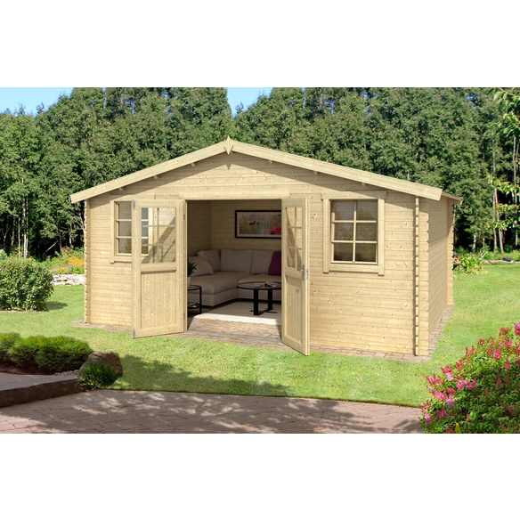Gartenhaus »Udo«, BxHxT: 522,4 x 256,5 x 320 cm (Außenmaße inkl. Dachüberstand), Holz