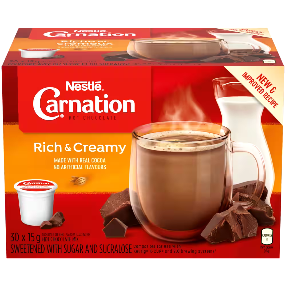 Nestle Carnation Rich & Creamy Hot Chocolate K-Cup® Pods, 450-g, 30-pk