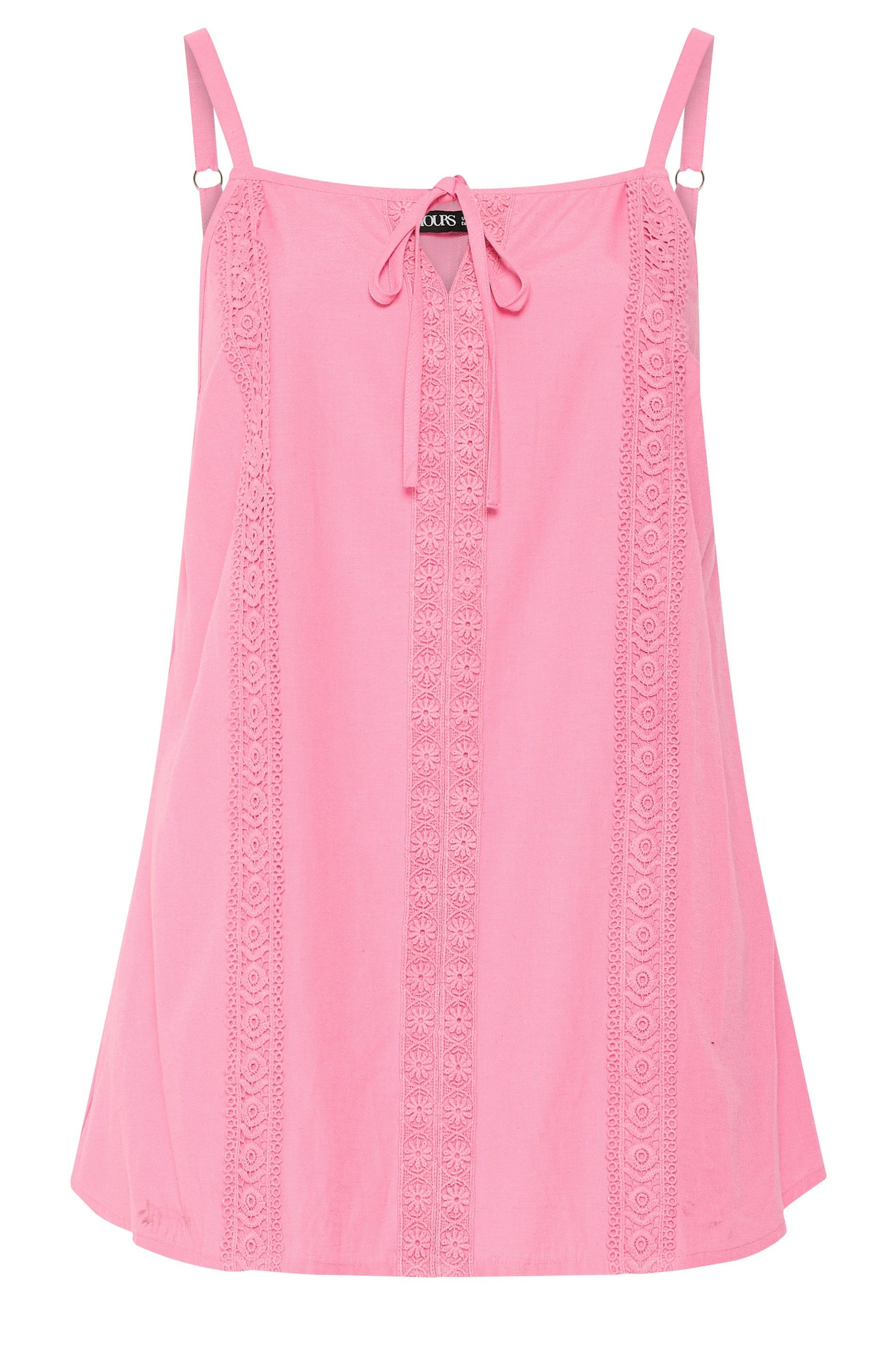 Yours Crochet Linen Cami Vest Top