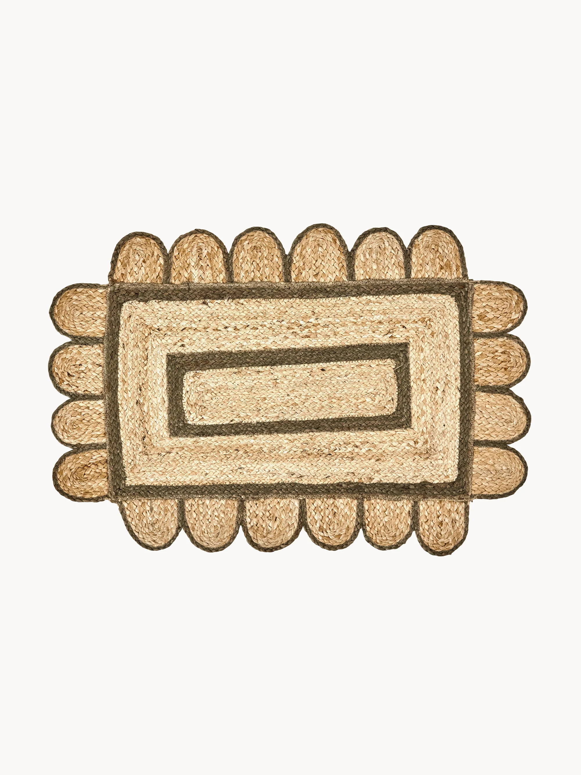 Handgefertigte Jute-Fußmatte Denta