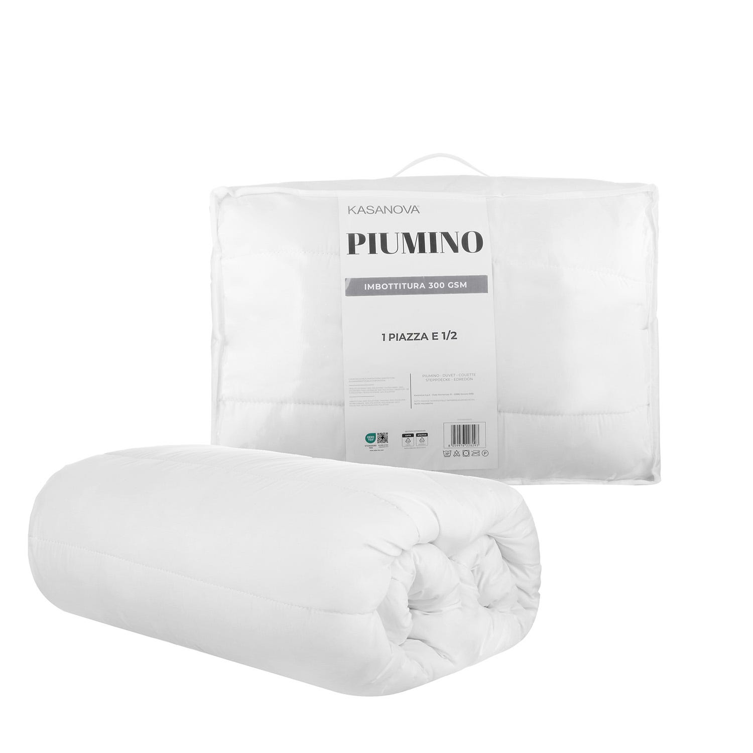 Piumino invernale 1 piazza e mezza 300 gr/mq in microfibra