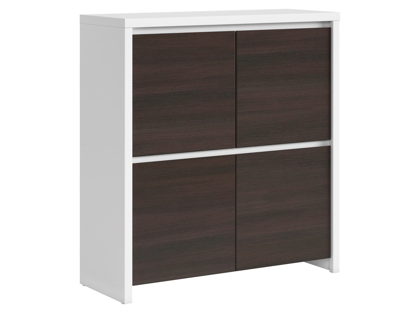 Szafka Kaspian 105 cm czterodrzwiowa biały/wenge