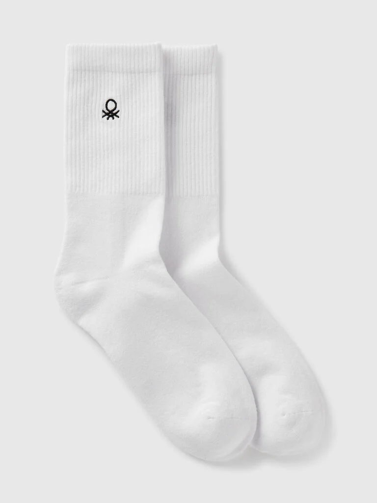 Sporty socks in organic stretch cotton