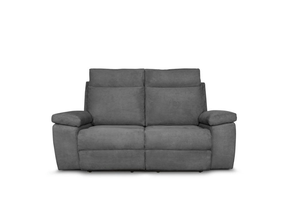 RELAXXO - Canapé de relaxation 2 places en tissu - Gris