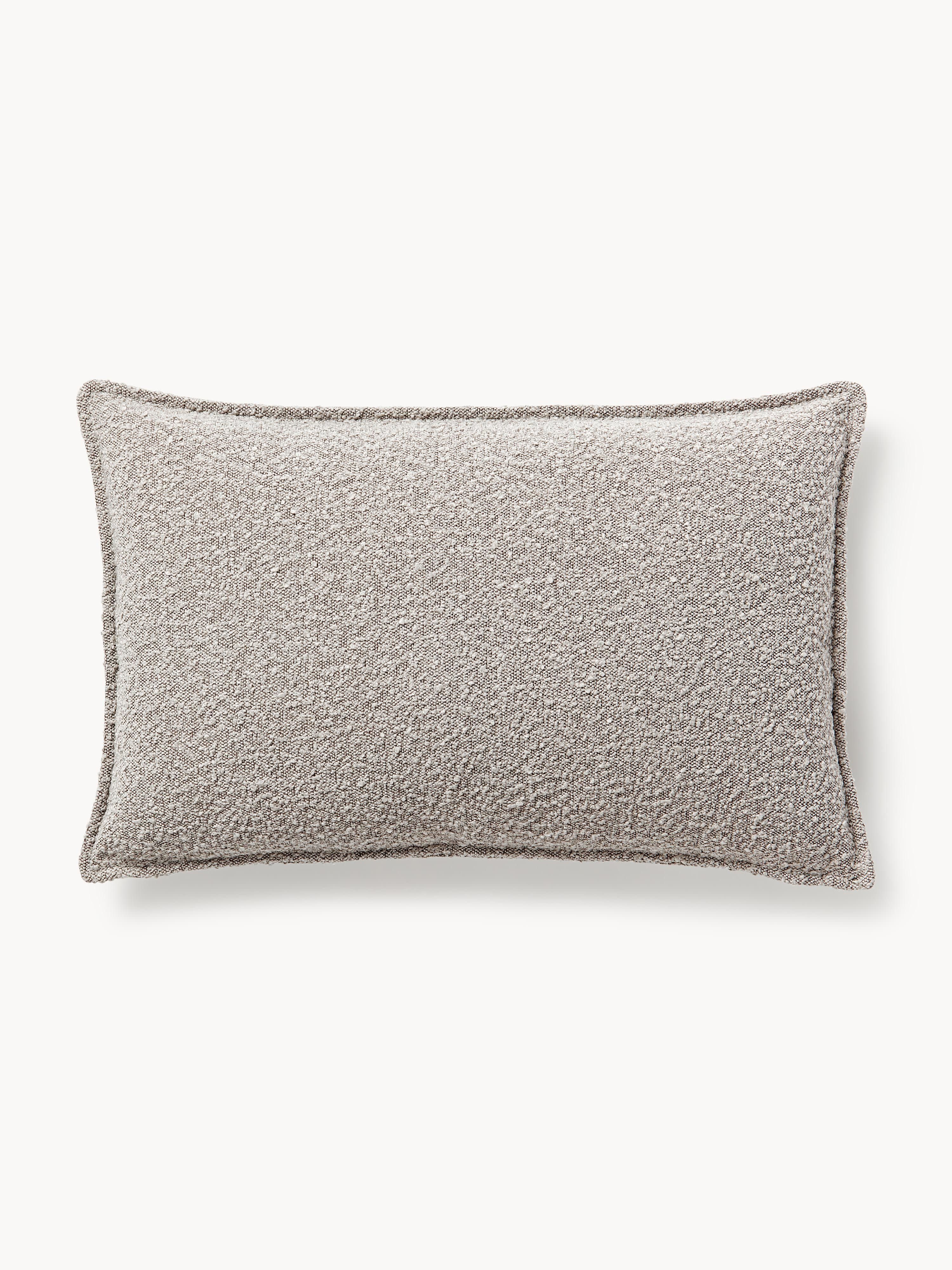 Großes Bouclé-Sofa-Kissen Lennon, 50 x 80 cm