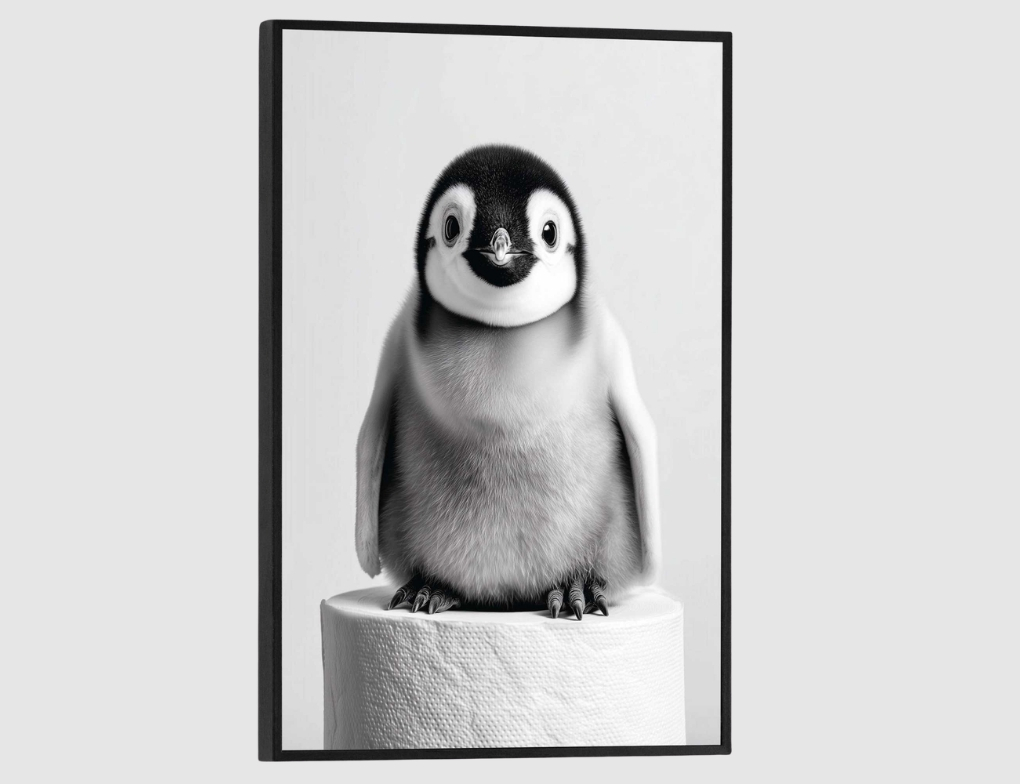 Bild Slim Frame Black Penguin Paper 20x30cm
