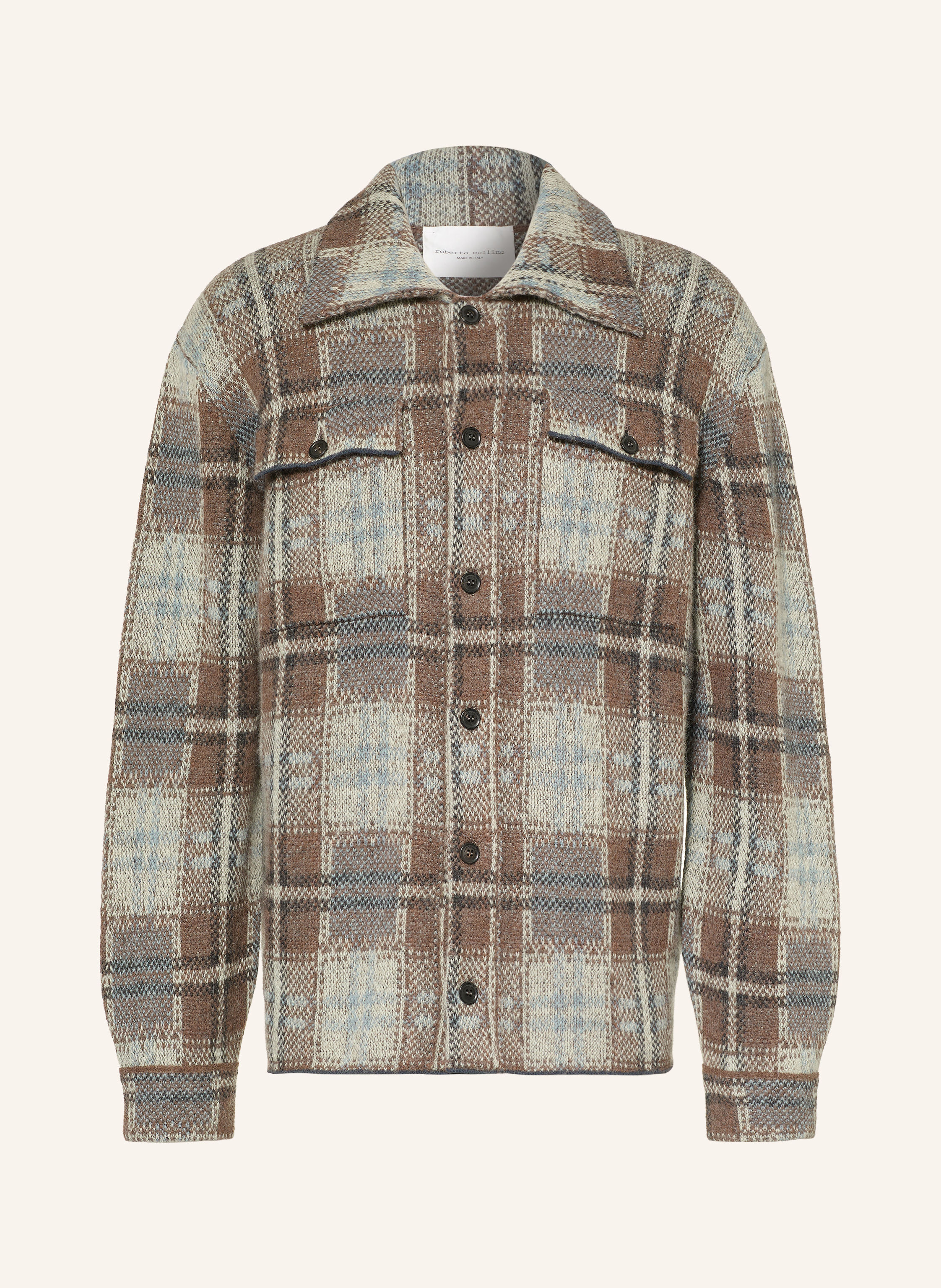 roberto collina Strick-Overshirt mit Alpaka