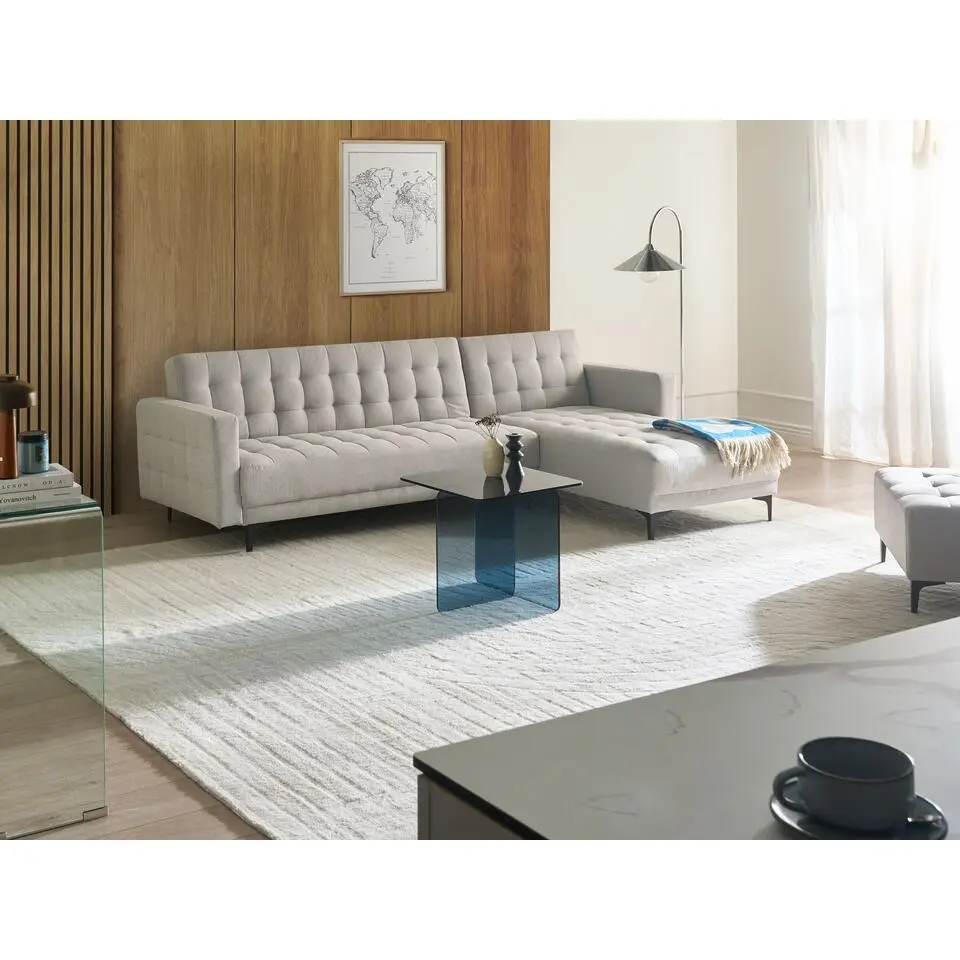 ABERDEEN - Hoekbank - Lichtgrijs - Linkszijdig - Stof