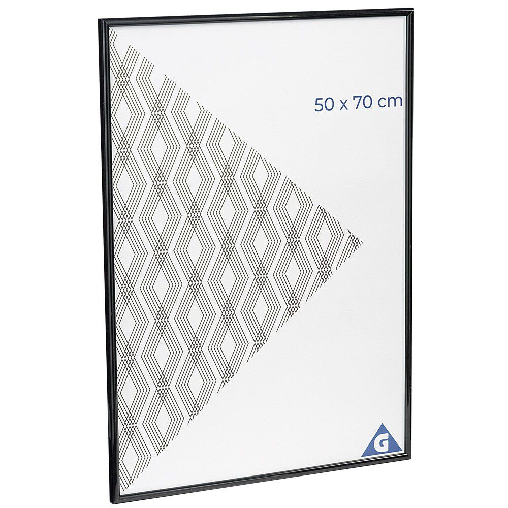 Cadre photo plastique noir 51x71cm pour photo 50x70cm