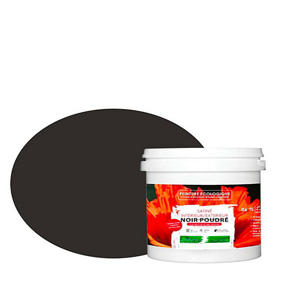 Noir Poudré Peinture interieur exterieur aspect satin Natura - Noir Poudre - 1L