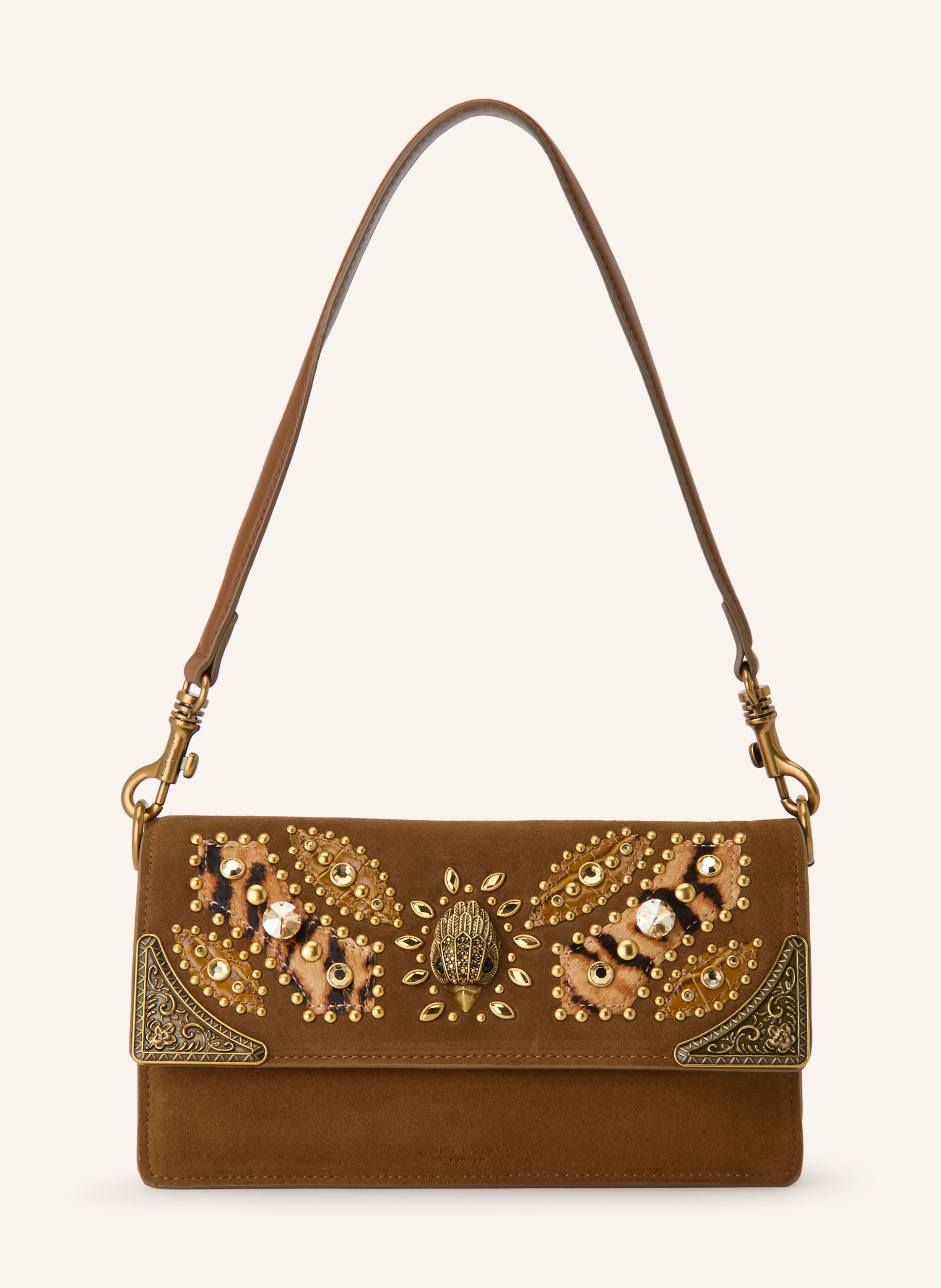 KURT GEIGER Schultertasche SLOANE mit Nieten und Schmucksteinen