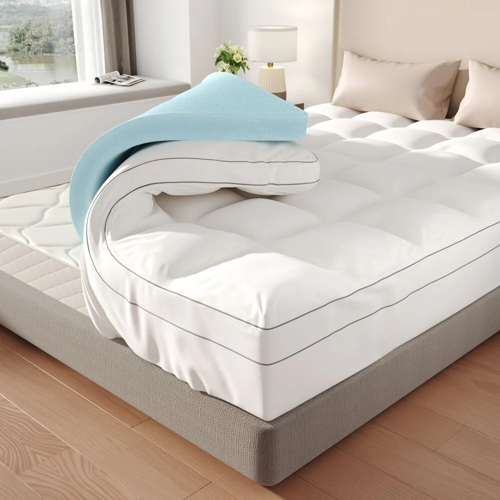 4 Inch White Memory Foam Mattress Covers