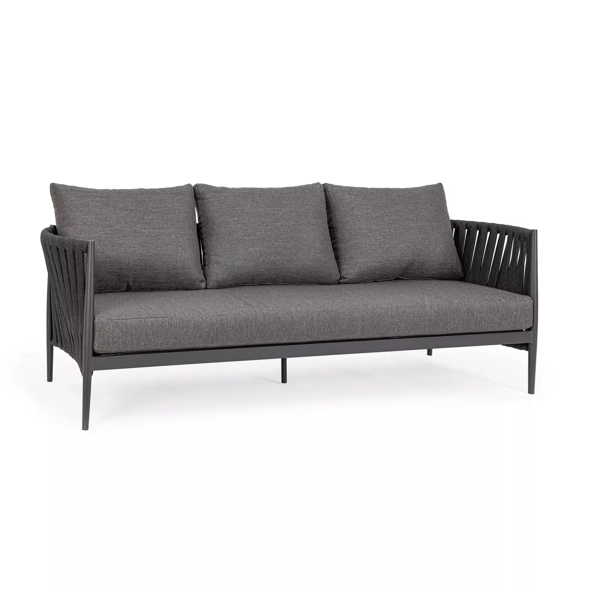 Bolzano Juno Sofa ogrodowa 3 osobowa 231x83 antracytowa aluminium