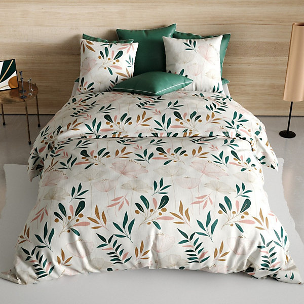 Housse de couette 240x220 KANO   2 taies coton 57 fils