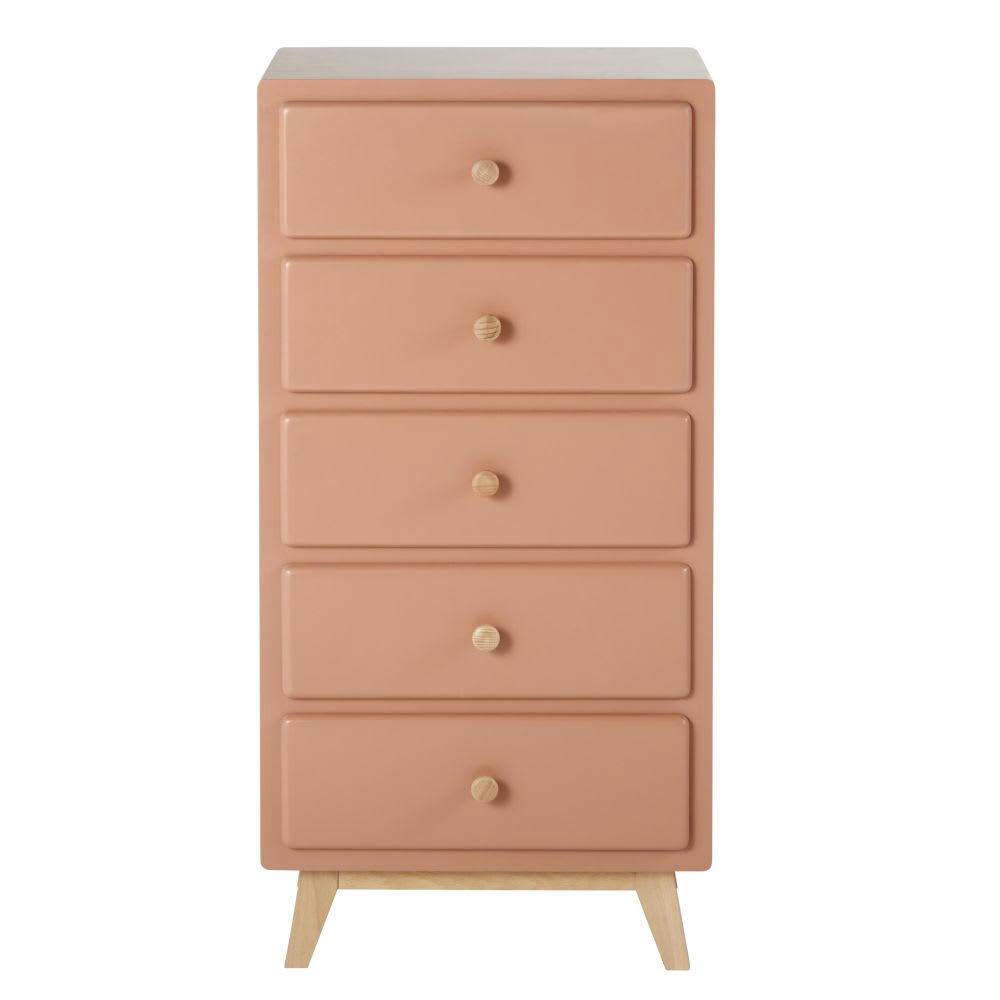 Sweet - Chiffonnier vintage 5 tiroirs terracotta