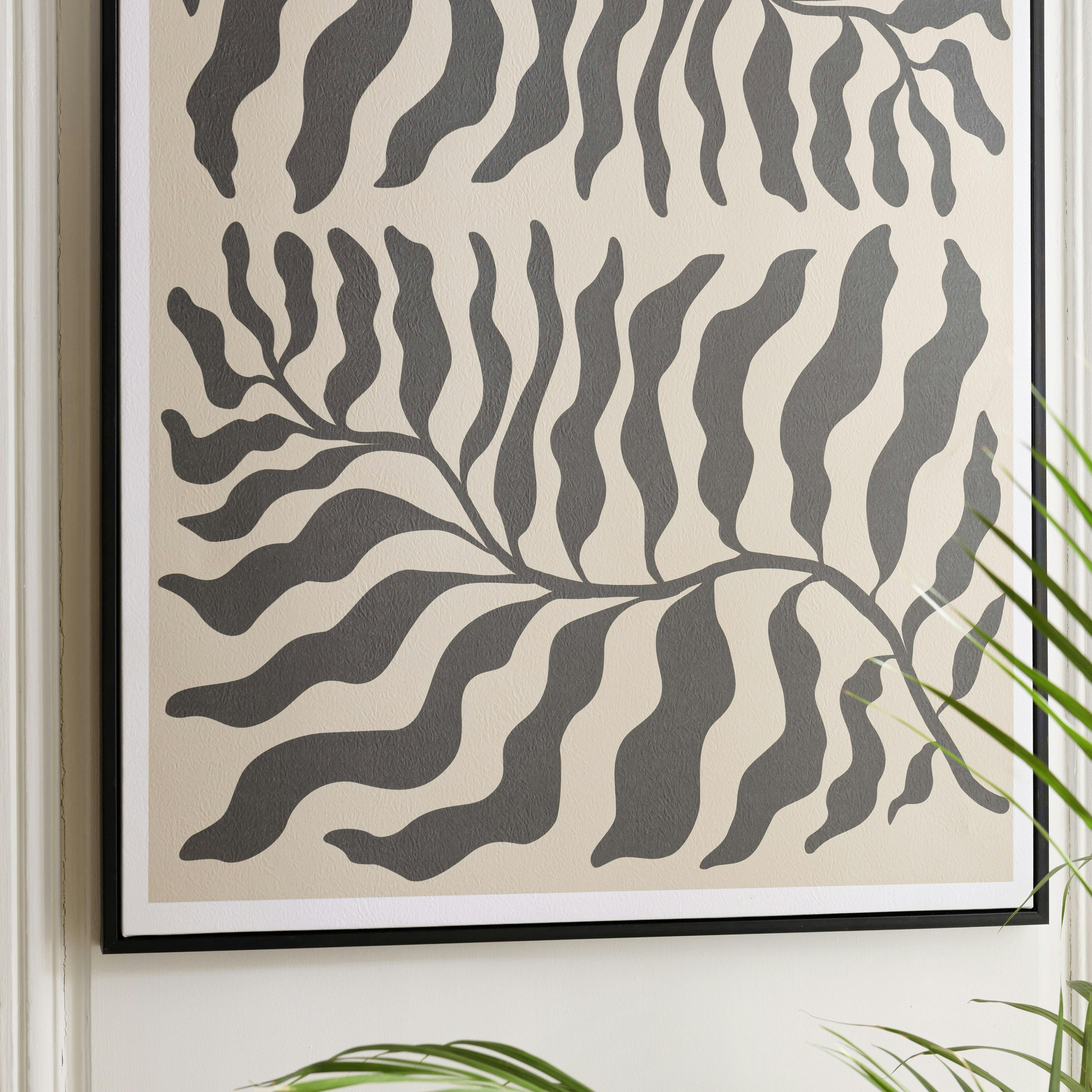 Tableau décor 2 feuilles gris/noir papier japonais 63 x 93 cm