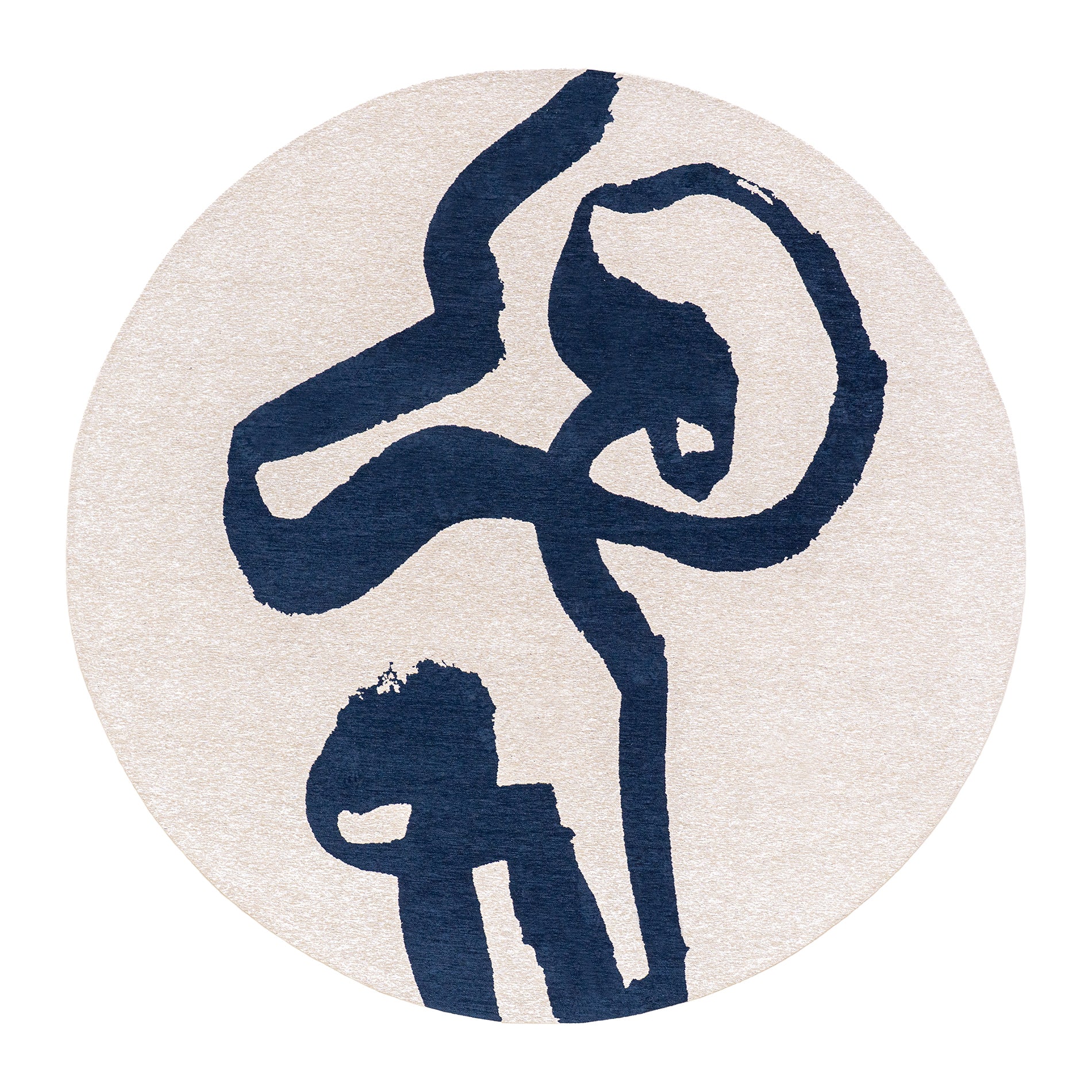 Louis de Poortere Ribbon Vloerkleed Ø 240 cm - Sea Ink