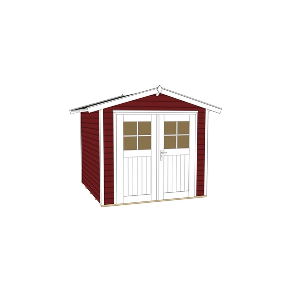 Gartenhaus »224 Gr.3«, Holz, BxHxT: 280 x 227 x 259 cm (Außenmaße inkl. Dachüberstand)