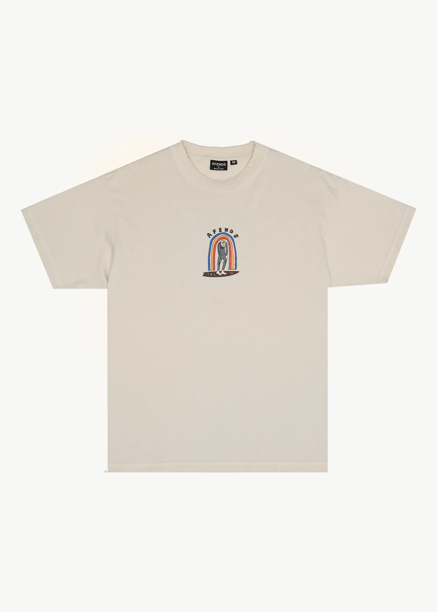 AFENDS Mens Jlord - Boxy Tee - Moonbeam