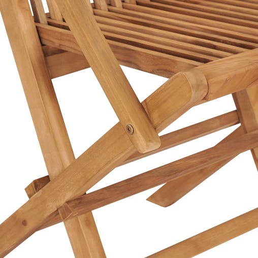 NNEVL Folding Garden Chairs 4 pcs Solid Wood Teak