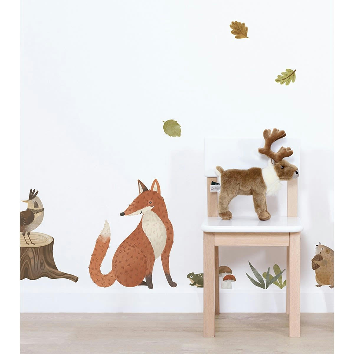 NORWOOD - Stickers muraux ours et ses amis en vinyle mat marron