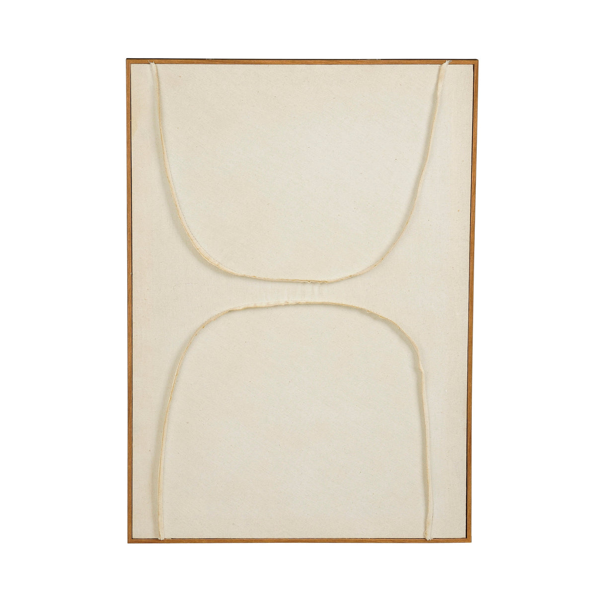 Mica Decorations Wanddecoratie - Wandpaneel Abstracte Kunst 70 x 50 x 3,5 cm - Woondecoratie voor Woonkamer of Slaapkamer - Beige