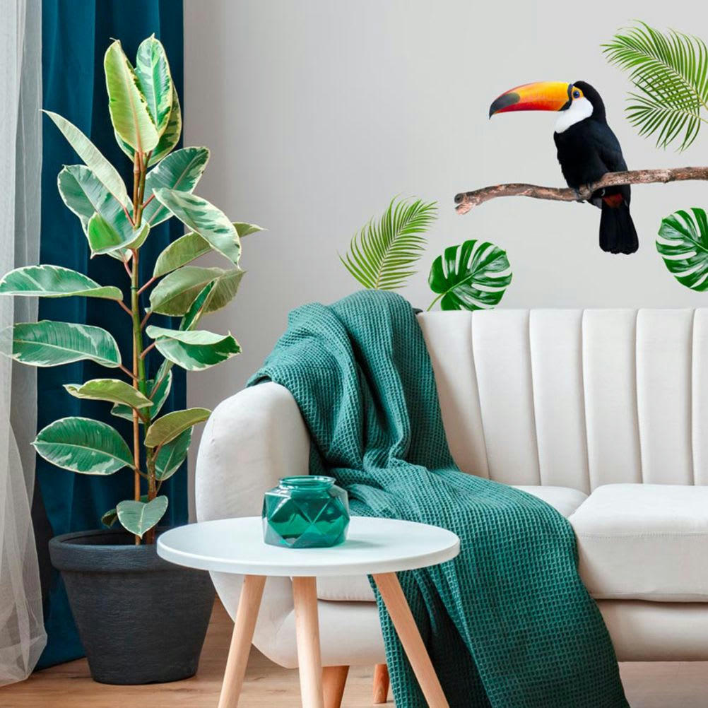 TOUCAN - Adhésif décoratif mural toucan 77,3x65,6cm