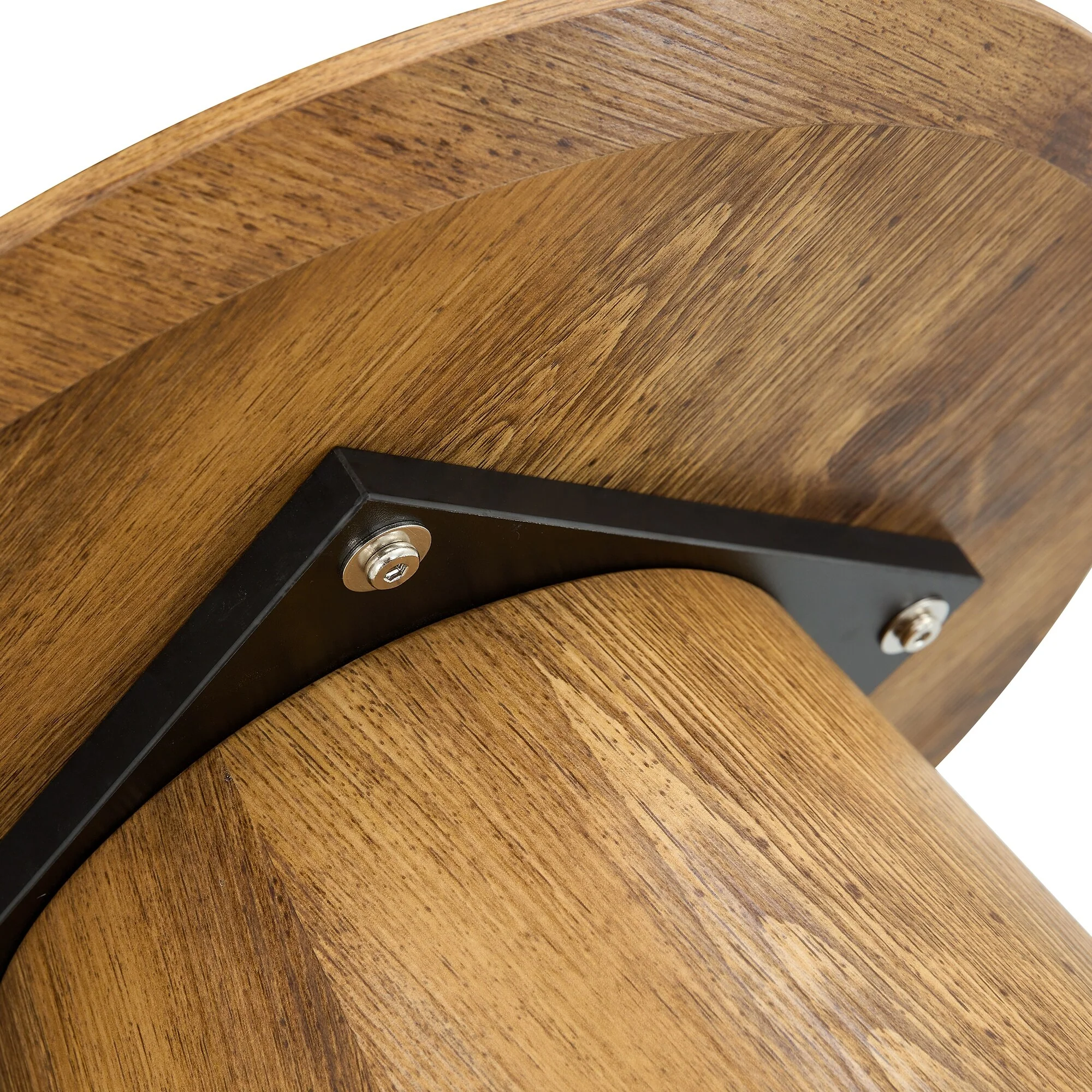 Wood Grain Mdf Round Coffee Table,Wood Grain Texture Sticker,Exquisite Wood Grain Surface,Round Tabletop Design.