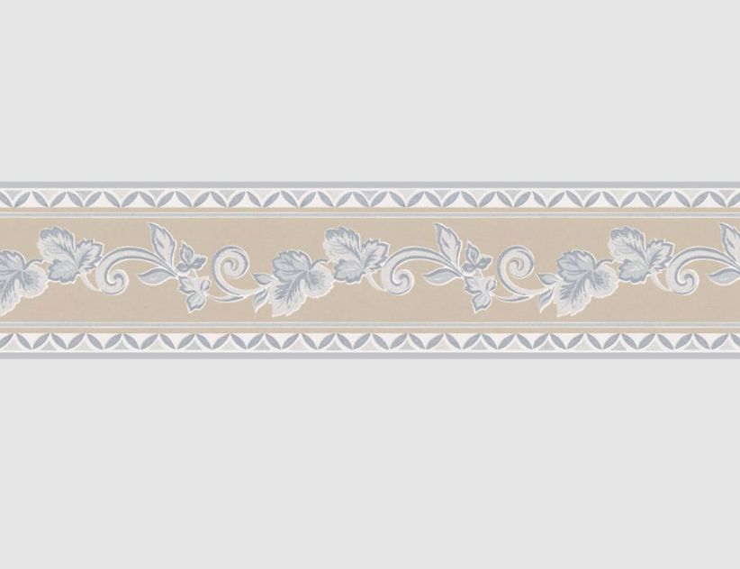 Tapetenborte Vlies Ranke Beige-Grau