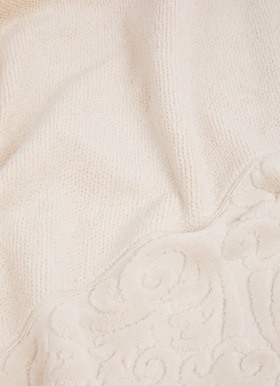 SERVIETTE INVITÉ LITEAU VELOURS CISELÉ BEIGE