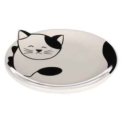 Flamingo Ceramic Plate Cat Ravi