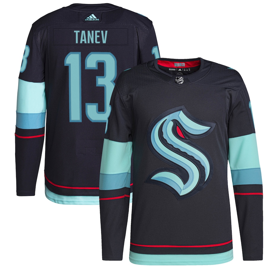 Brandon Tanev Seattle Kraken adidas Home Authentic Pro Primegreen Player - Jersey - Deep Sea Blue