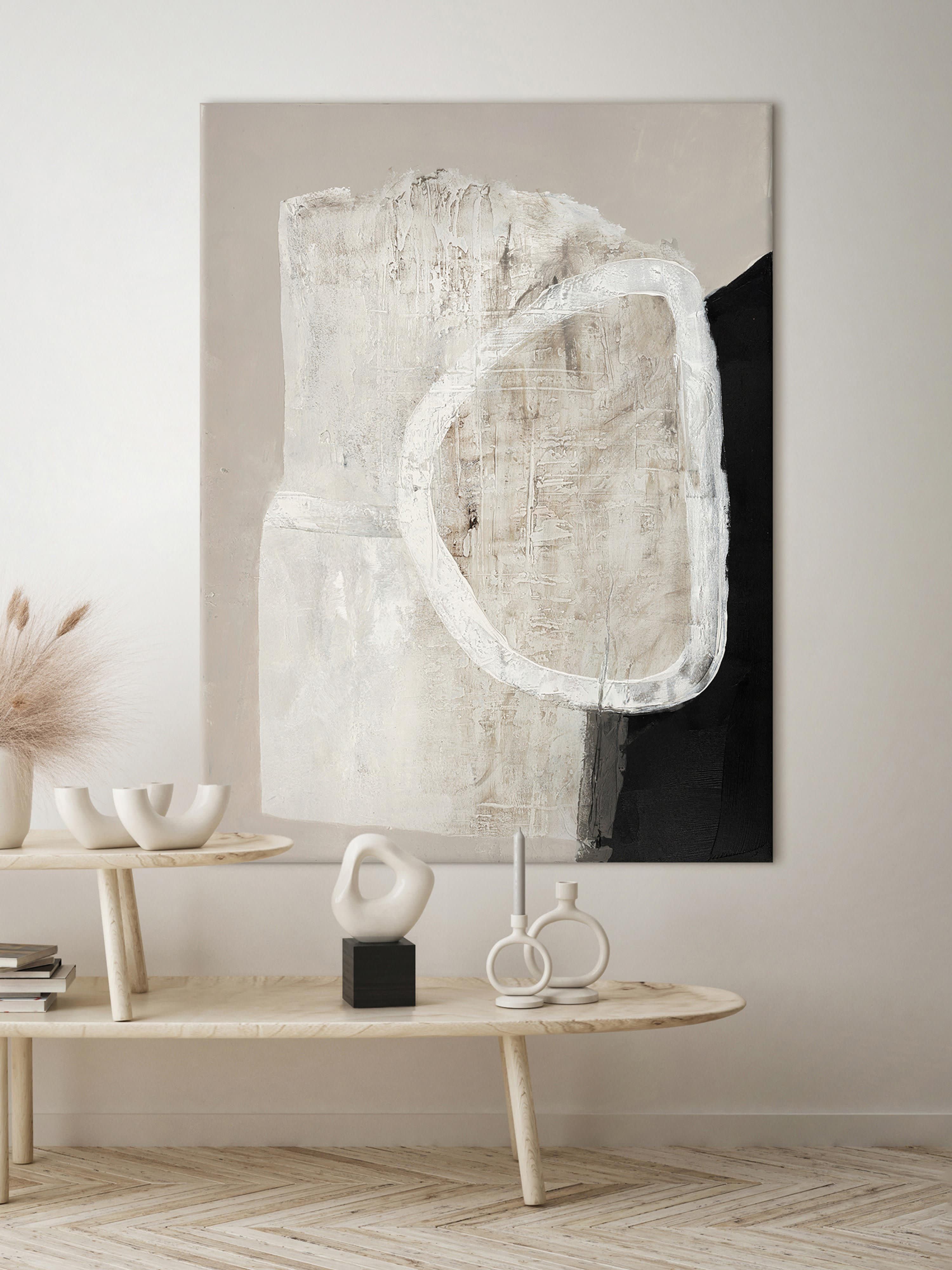 Handgemaltes Leinwandbild White Stone