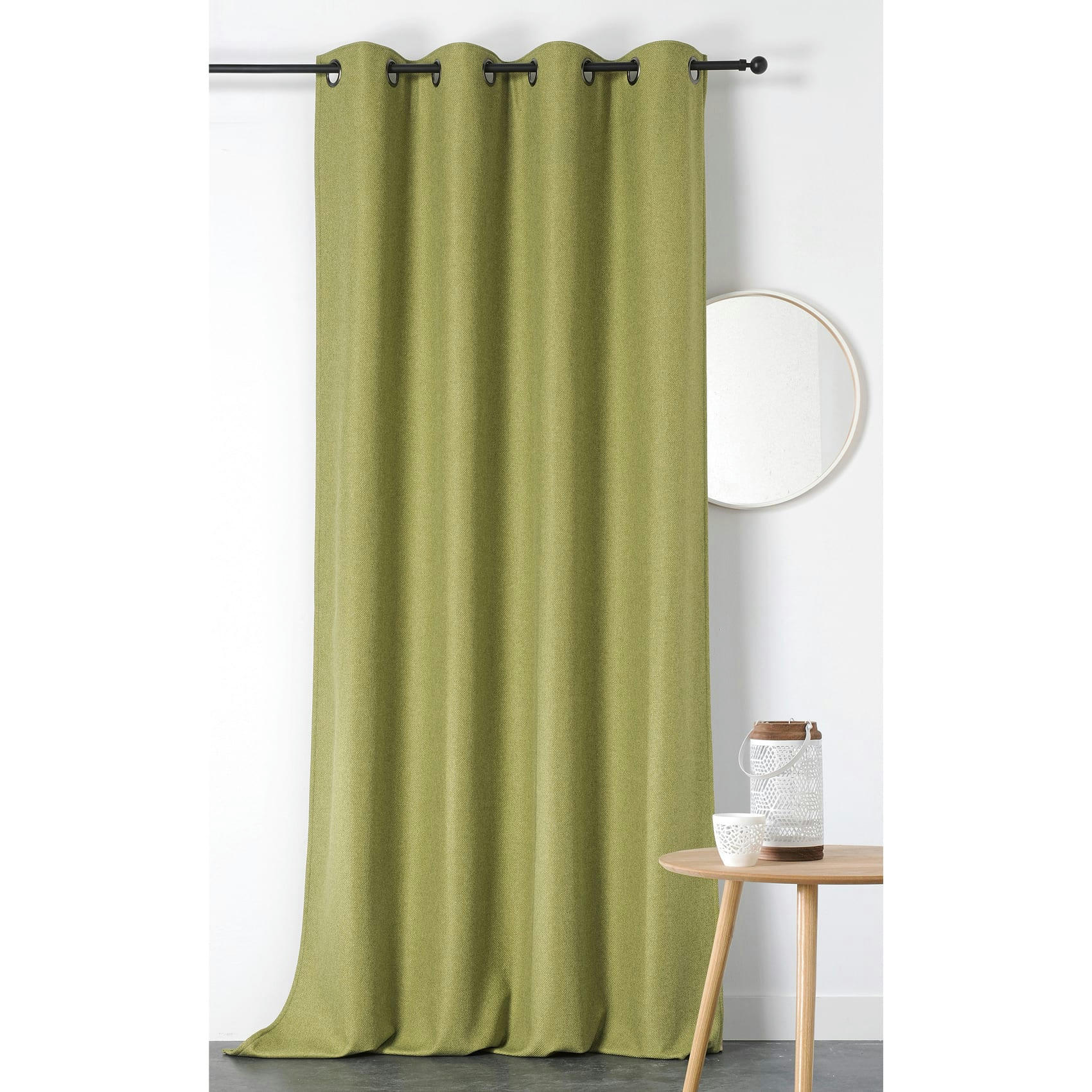 - Rideau obscurcissant et isolant boreal polyester vert olive 140x260 cm