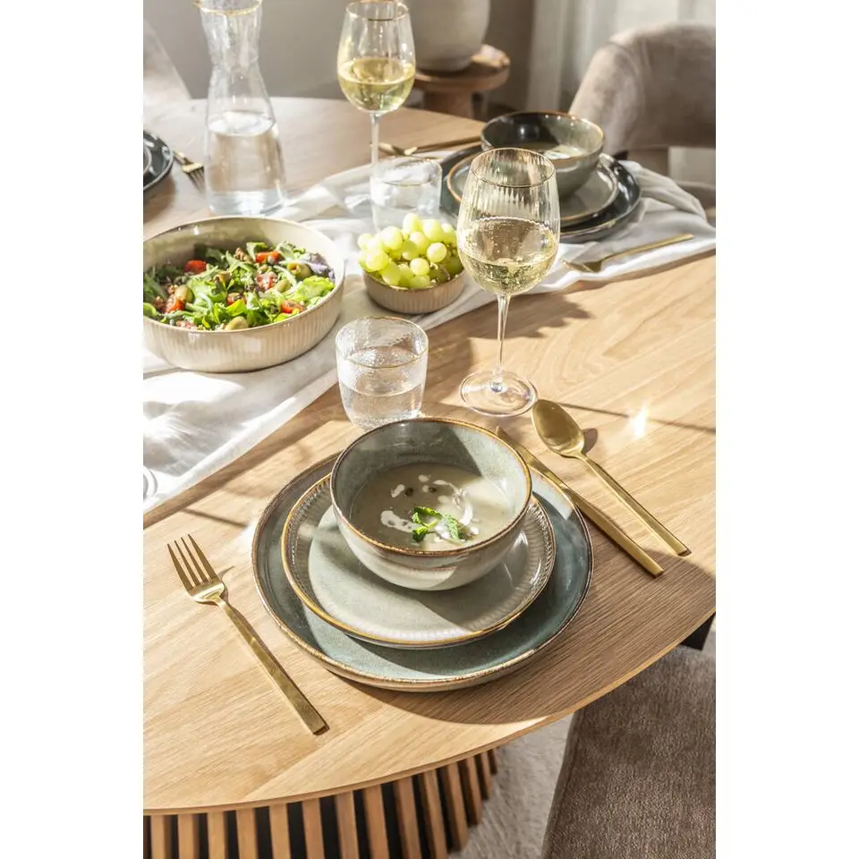 Ontbijtbord Camille - beige - stoneware - &Oslash;22 cm