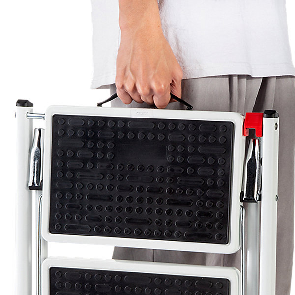Marchepied pliable 2 marches plastique et acier