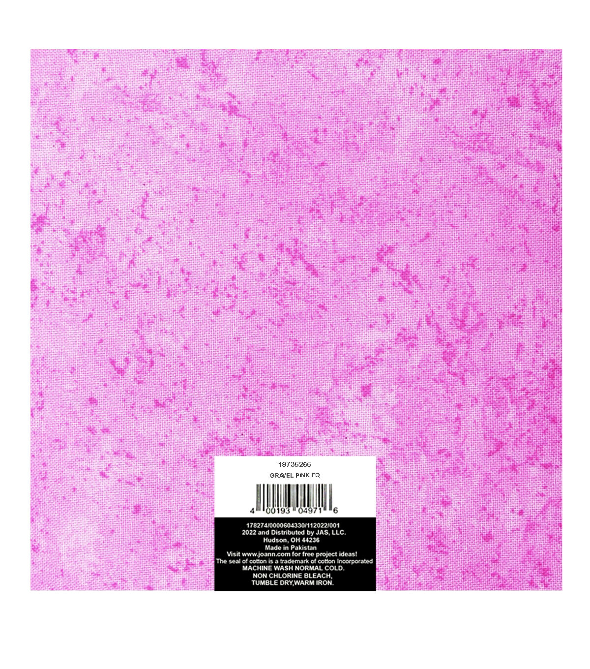 18 x 21 Pink Gravel Cotton Fabric Quarter 1pc by Keepsake Calico