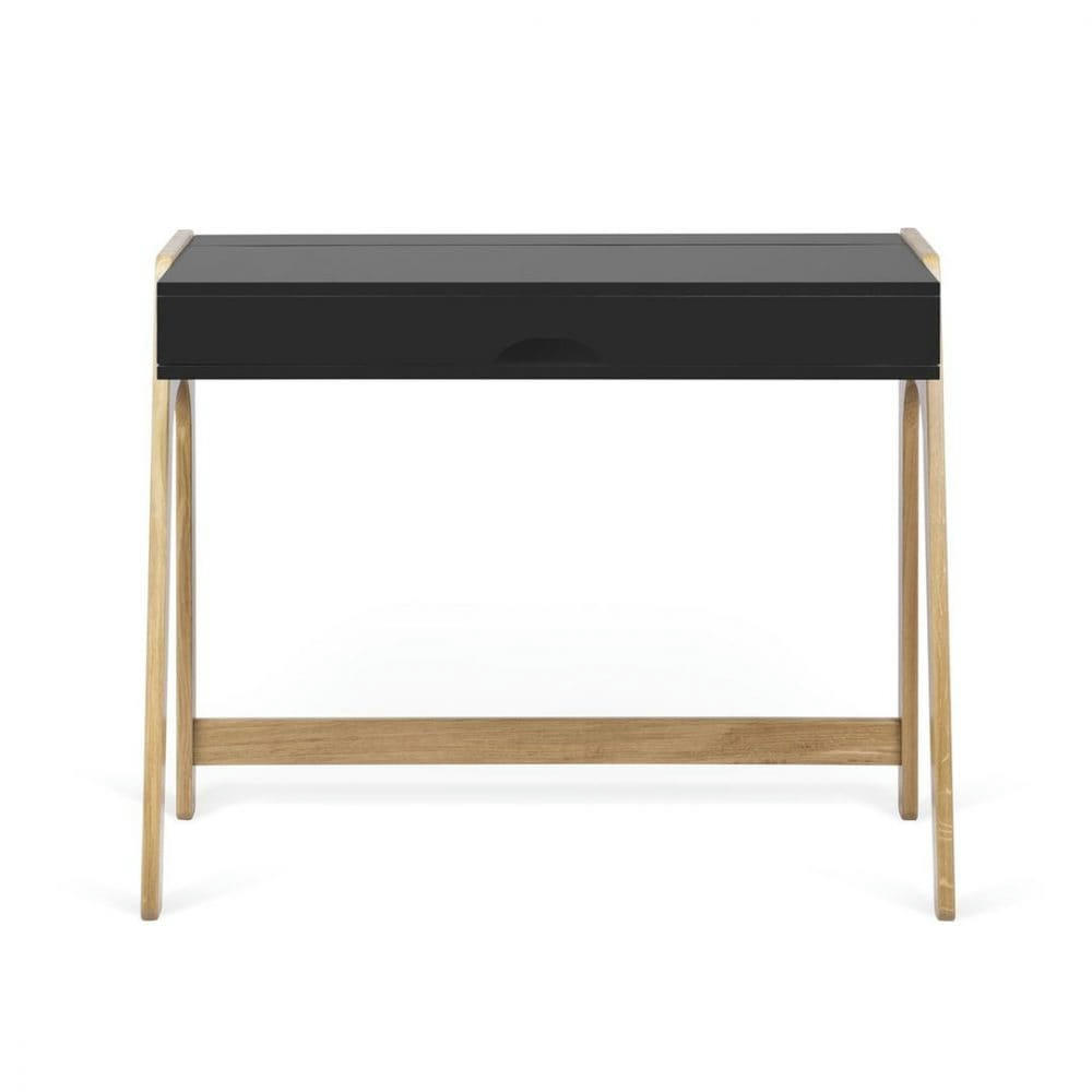 AURA - Bureau  placage chêne naturel et noir