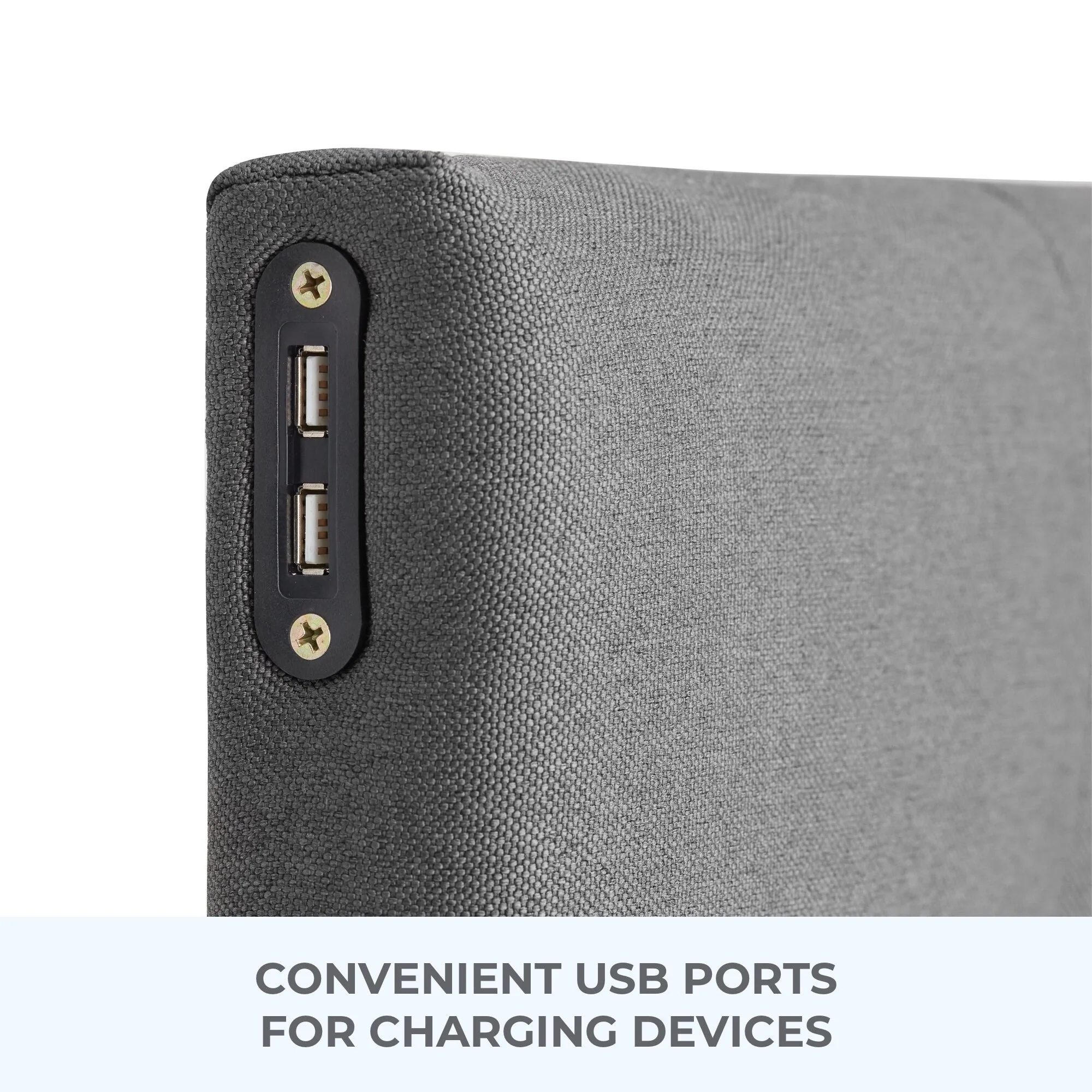 Brookside Alex Headboard with USB Charging and Diamond Tufting