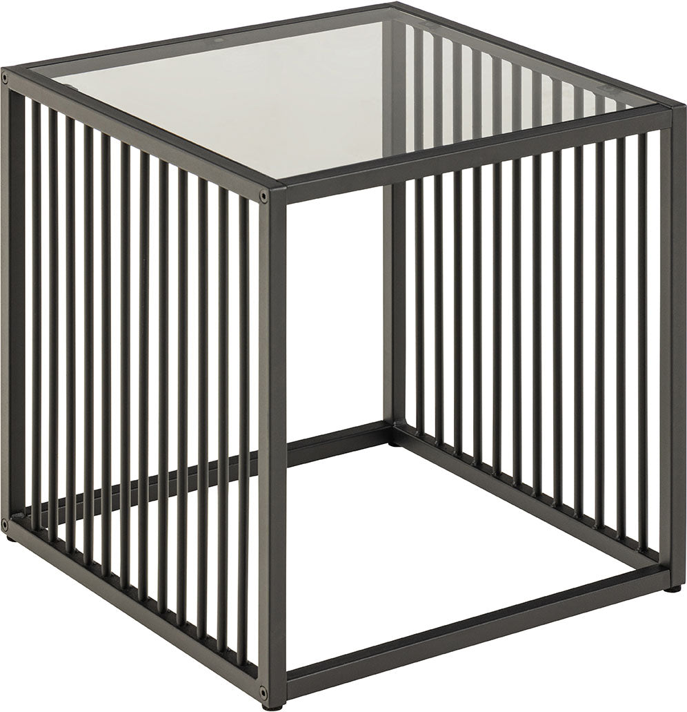 BRAM Bijzettafel Clune - 40 x 40 cm - Smoked Glas