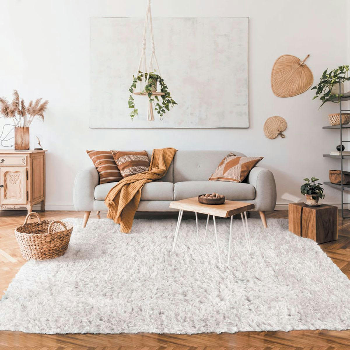 AUTHENTIK - Tapis tout doux fausse fourrure blanc 160x230