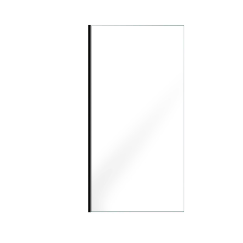 Paroi de douche Parma 2 transparente noire 100 x 200 cm AURLANE